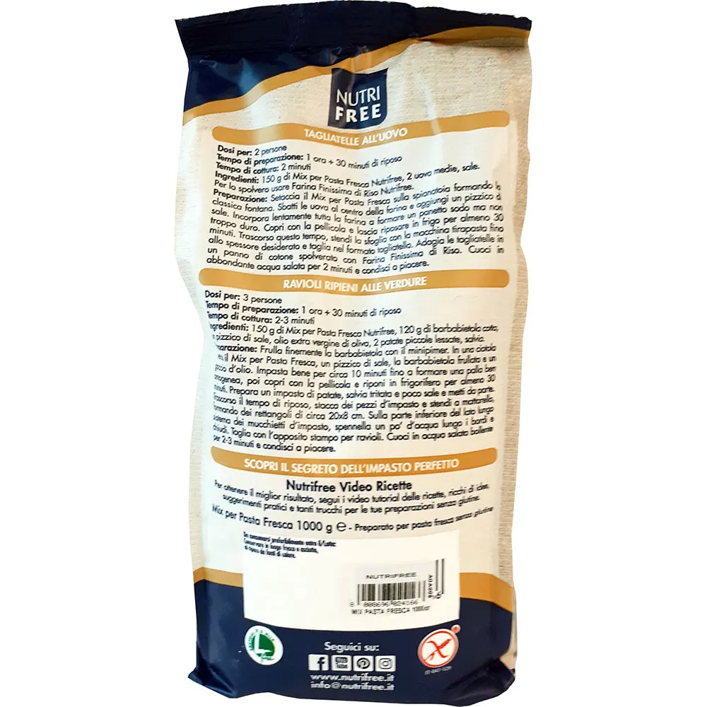 Gluten Free MIX FOR PASTA 15 Kg