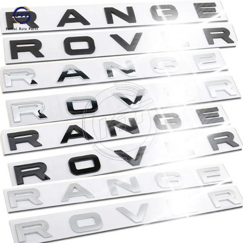 Matte Silver Black Letter Emblem Car Badge For Range Rover Car Logo Badge Stickers