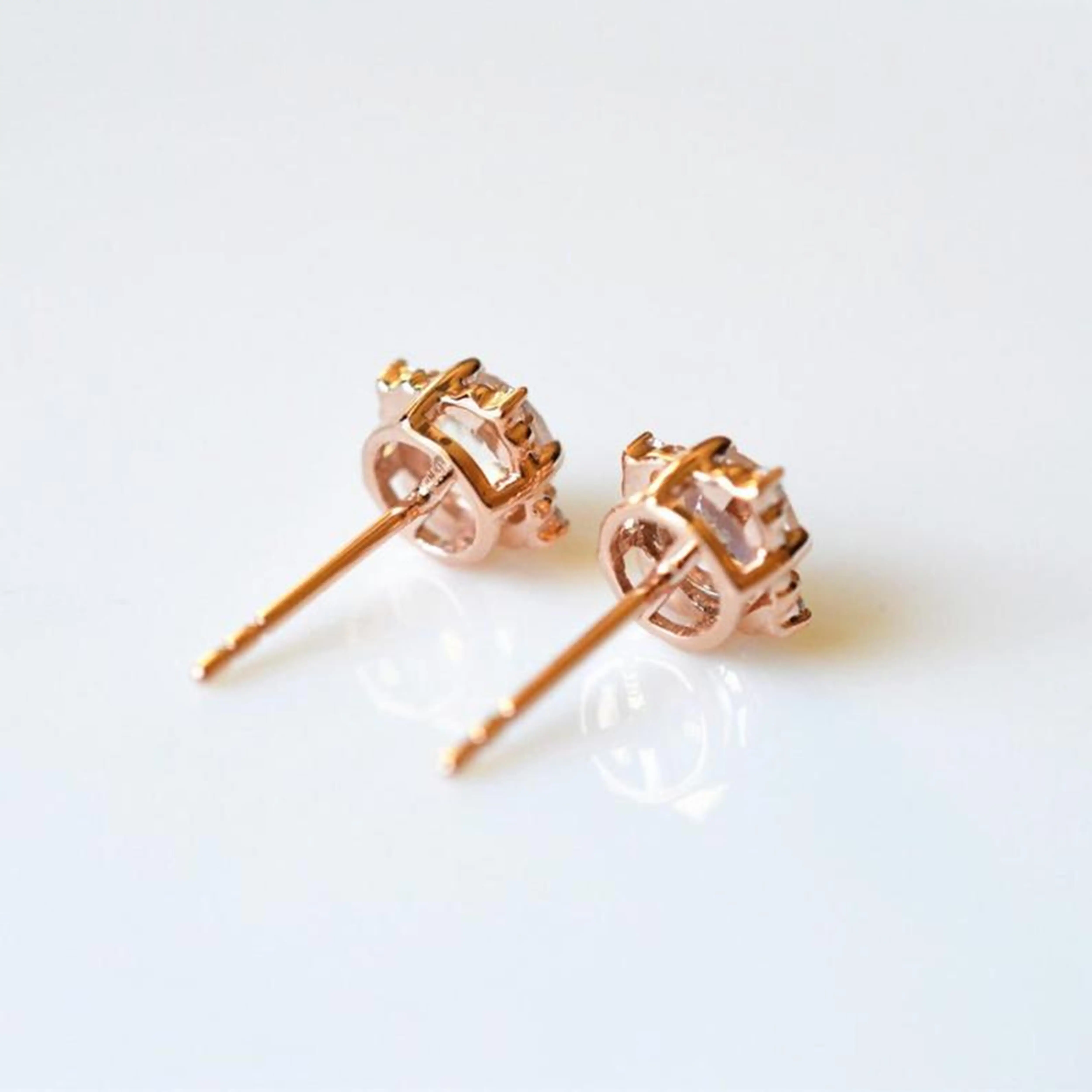 Серьги-гвоздики с радужным лунным камнем круглые серьги позолоченные серьги-гвоздики из серебра 925 пробы ювелирные изделия ручной работы