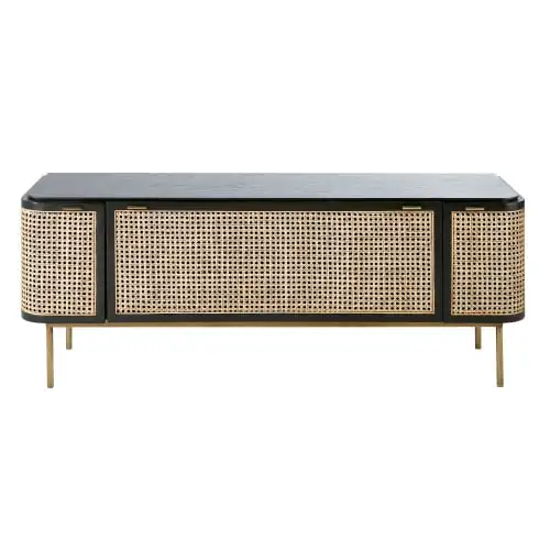 Modern Rattan TV Table Cabinet Stand Living Room Furniture