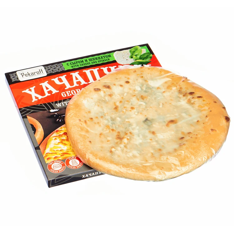 Bakery delicious super soft frozen khachapuri pie with cheese and spinach ready to eat wholesale, pastry
