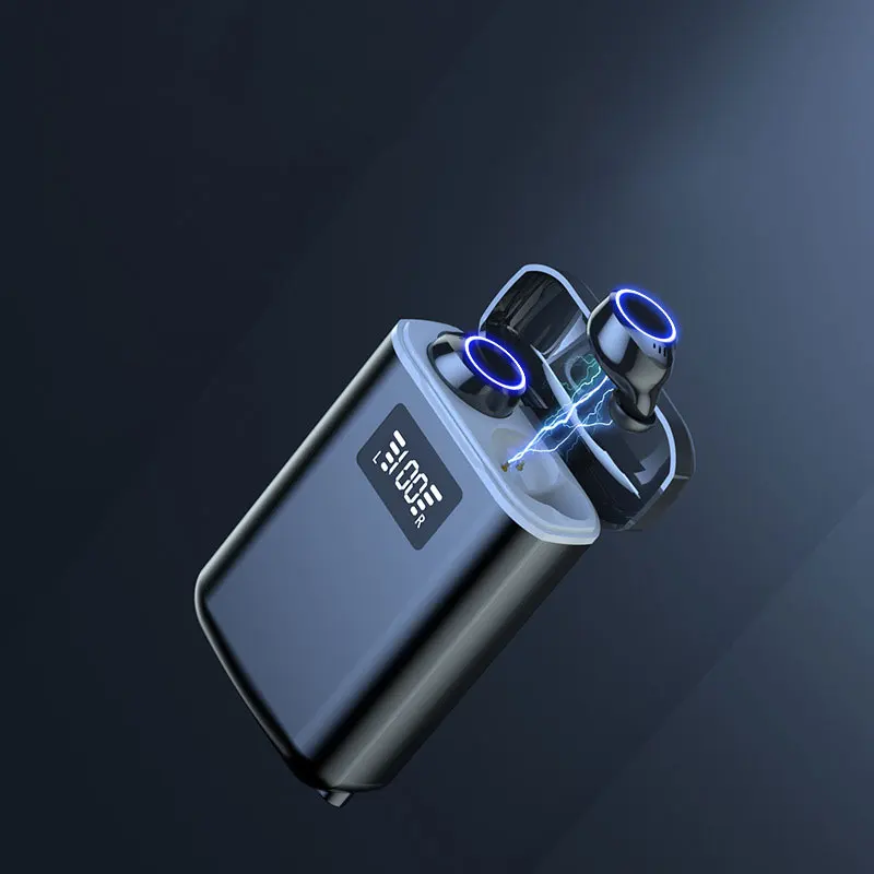 Оптом IP7 водонепроницаемые tws bluetooth Беспроводные наушники с внешним аккумулятором 4800 мАч