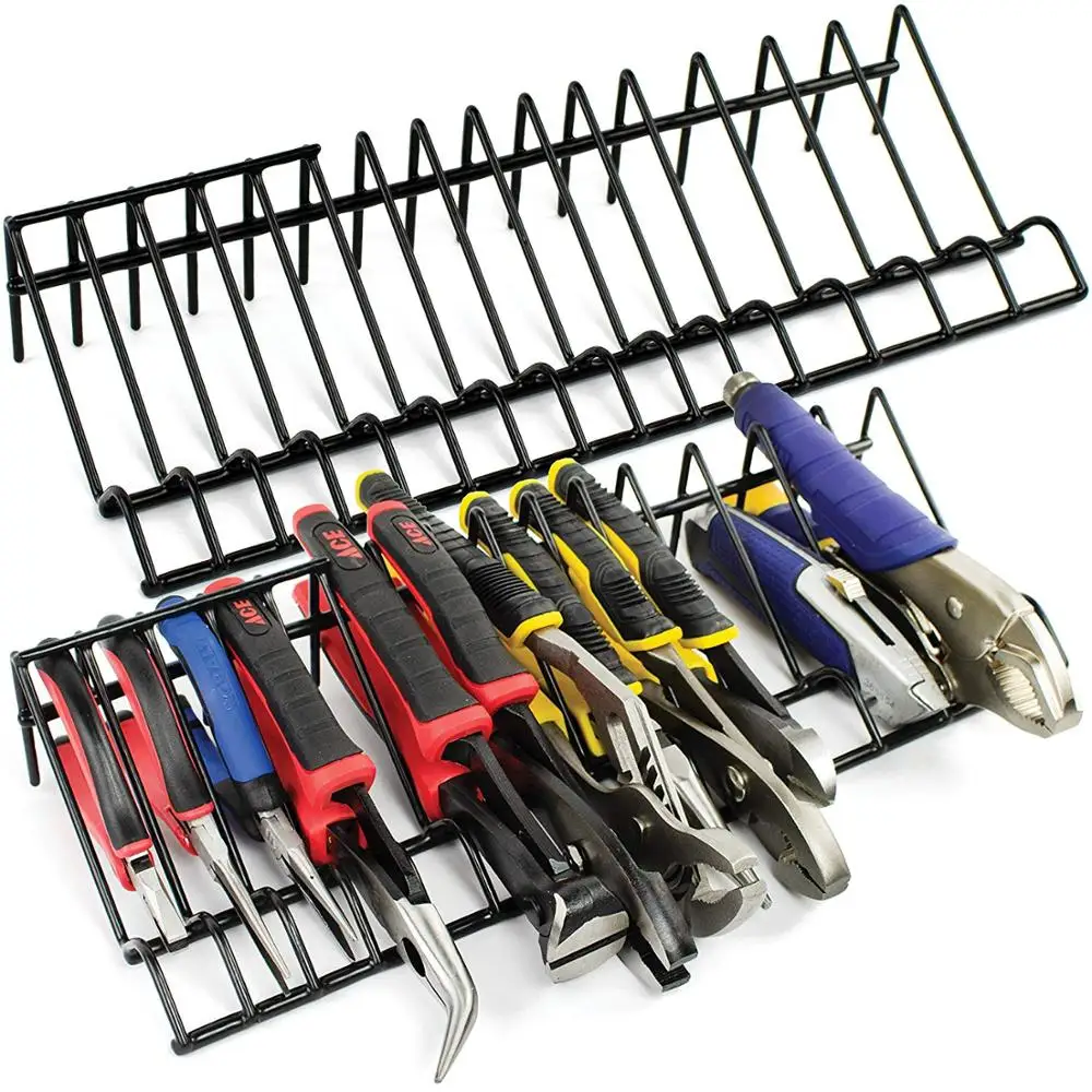 Home Plier Organizer Rack,  2 Pack, Stores Spring Loaded, Regular and Wide Handle Insulated Pliers
