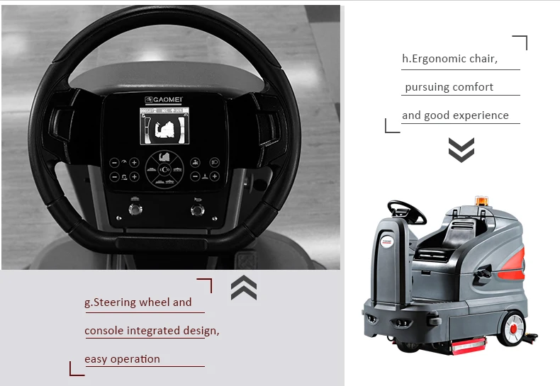 Automatic concrete floor cleaning machine , ride on floor scrubber , best performance with good price in China