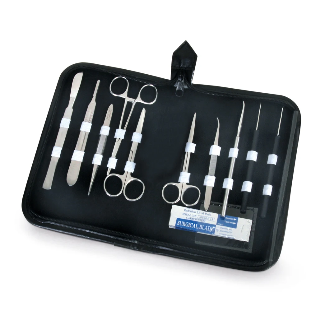 Расширенный комплект рассеивания с рукояткой скальпеля и лезвиями для студентов по биологии