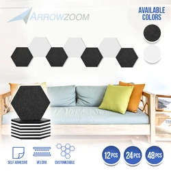 Arrowzoom Hexagon Wall Stickers Board Photo Display DIY Art Decor Home Decoration Background Acoustic Panel Wallpaper KK1224
