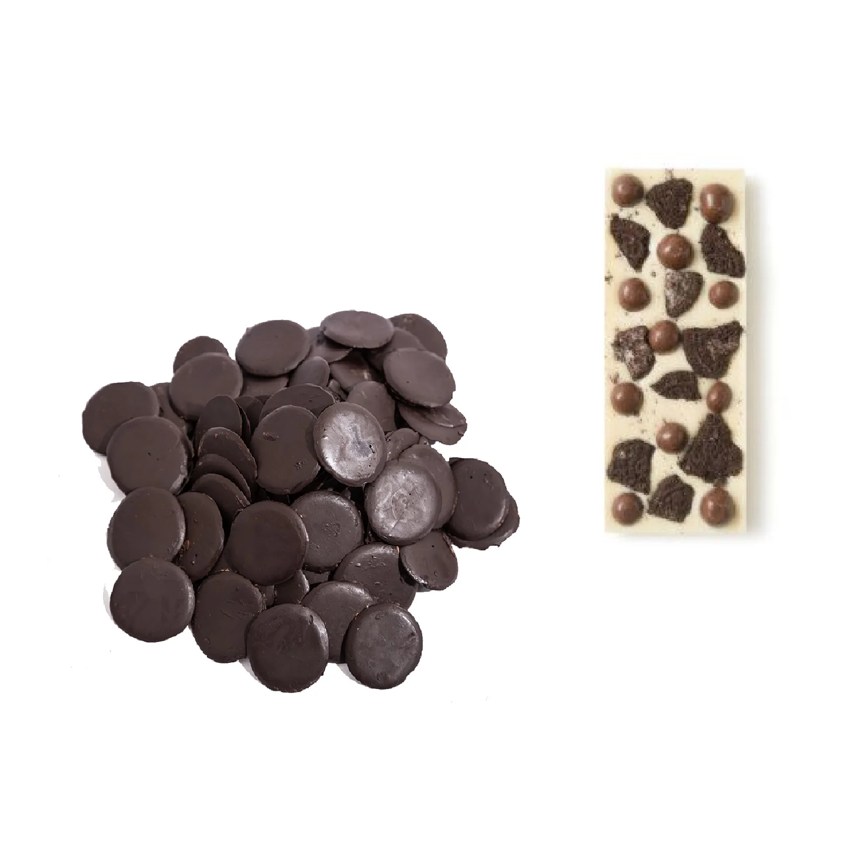 
High Quality Chocolate Decoration Black Brown Chocolate Flavour Chocolate Button For Sale 