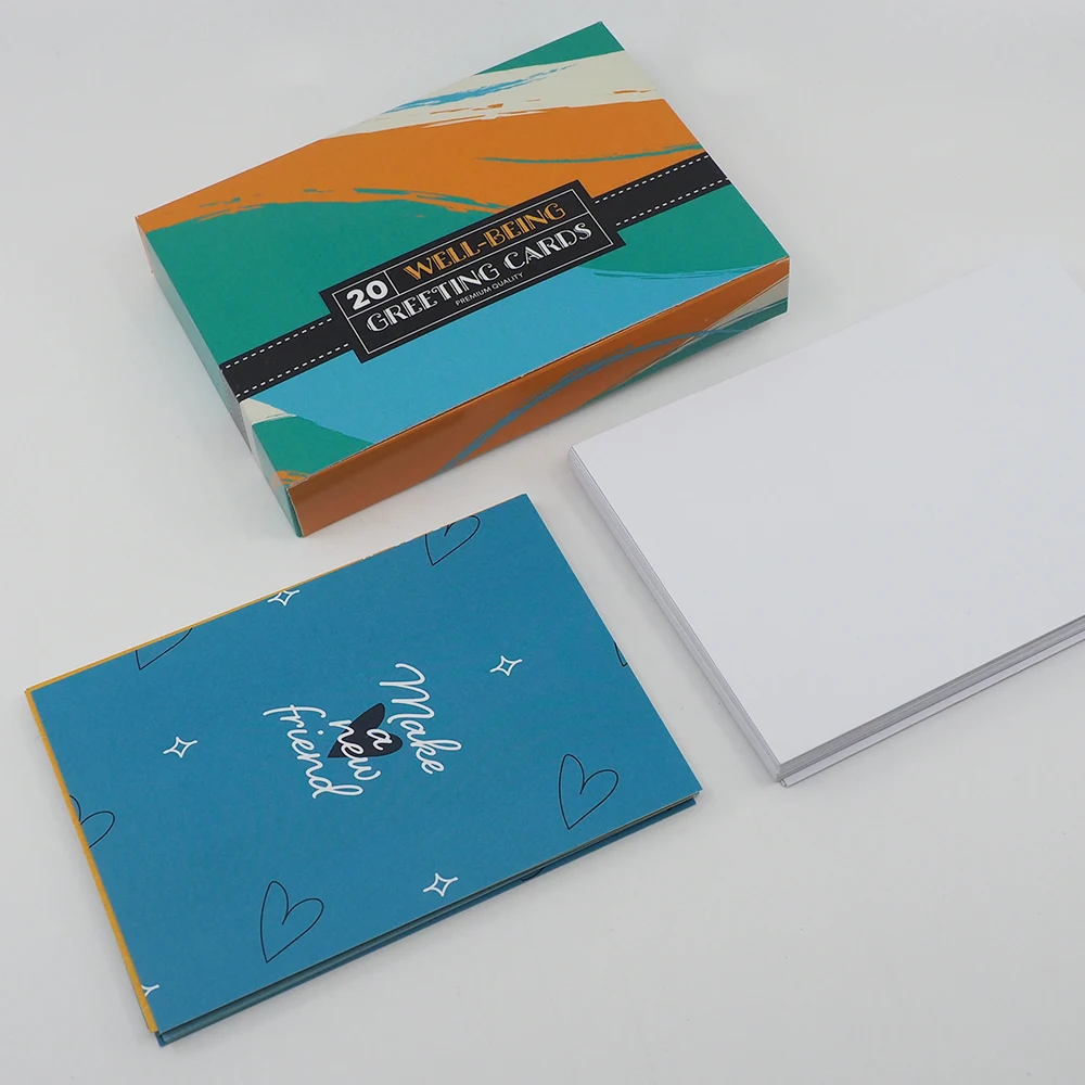 250GSM 1 сторона с покрытием Art карты 148 мм X 105 Разноцветные благополучия предназначен лазером печать под заказ принтом