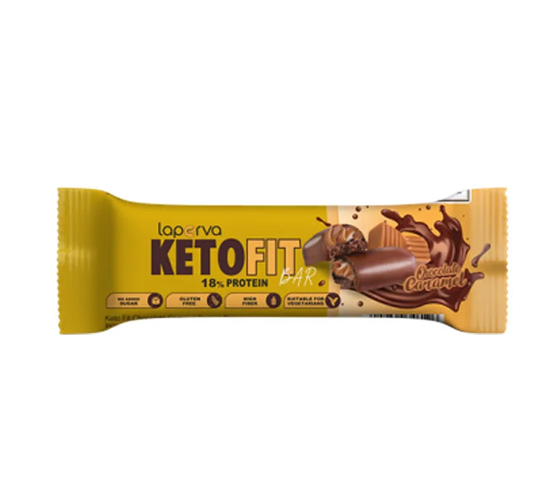 Laperva Keto Fit 33 3 г чистый Кето бар с 18% Протеиновой энергией пищевой хорошо для диеты-Шоколад карамельный 18 шт. в