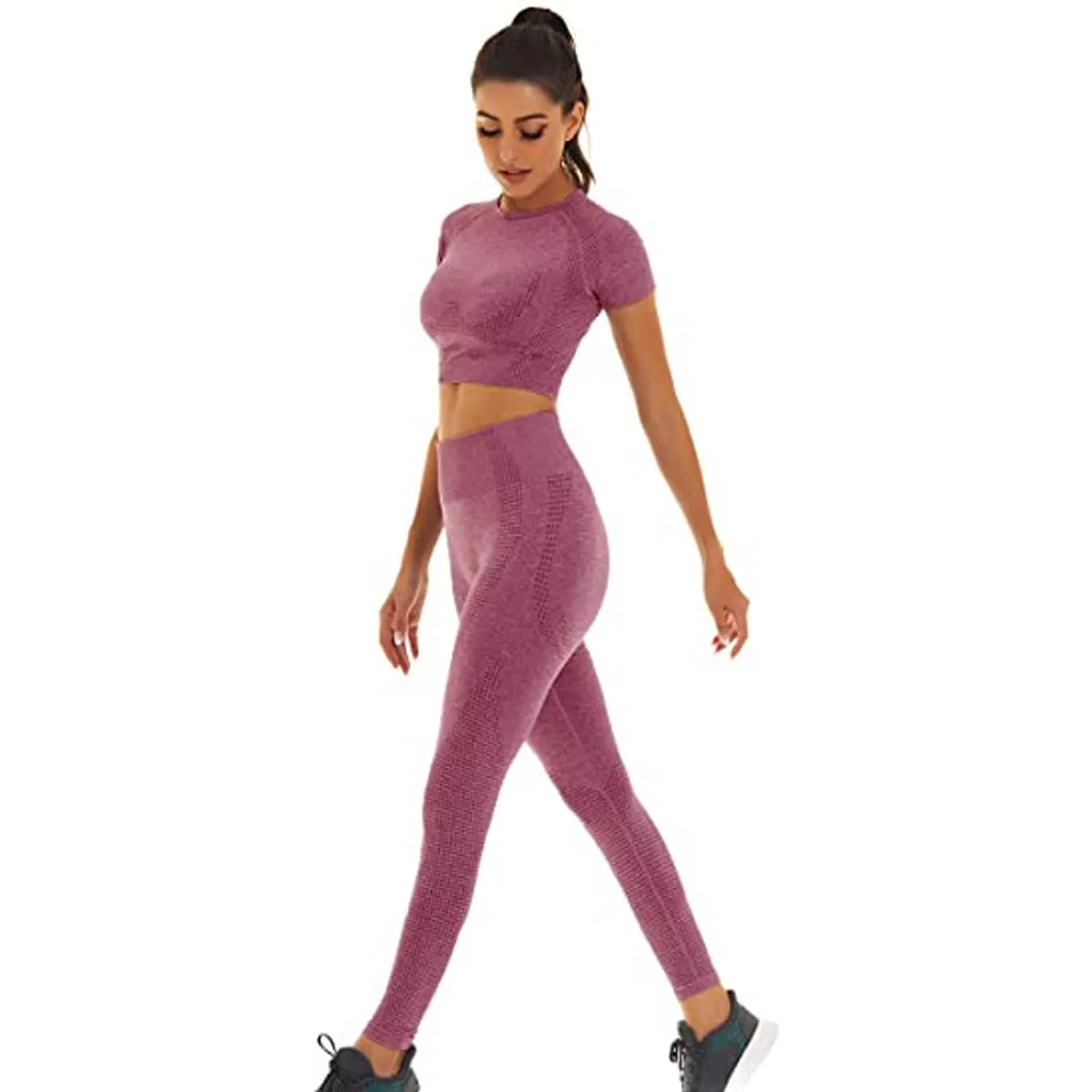 Hot Selling Fashion Women Sports Suit Quick Dry Fitness Gym Wear Yoga Sets