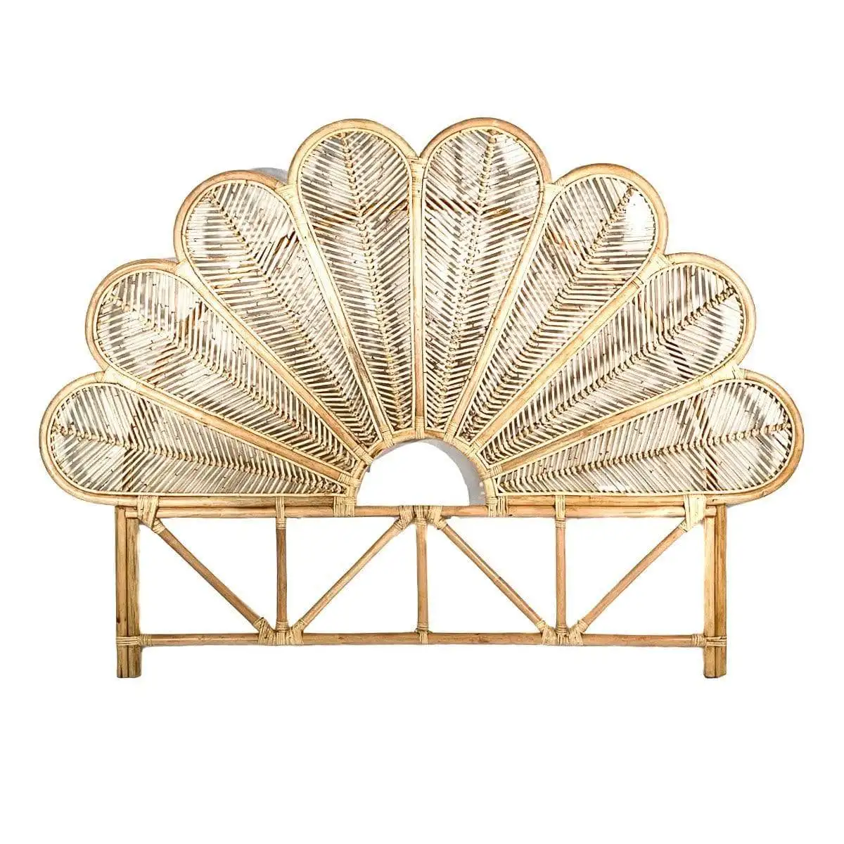 Изголовье из ротанга с цветами изголовье в богемном стиле