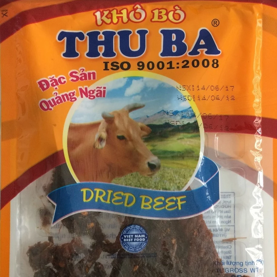 Vietnam Beef Meat Dried Beef Cow slice 35g ( Plastic bag)