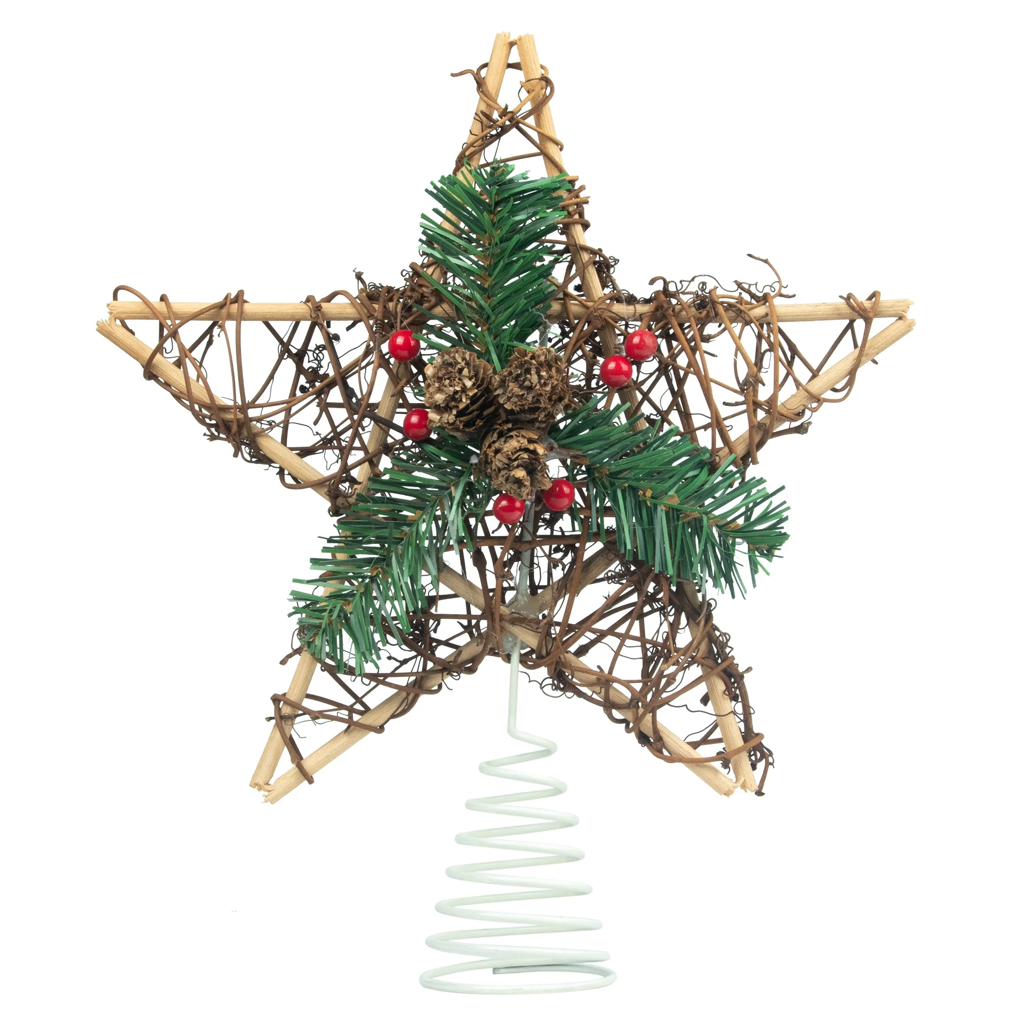Christmas tree topper topper rattan  Pointes de Sapin Christbaumspitze Weihnachtsbaumspitze Punte albero di Natale