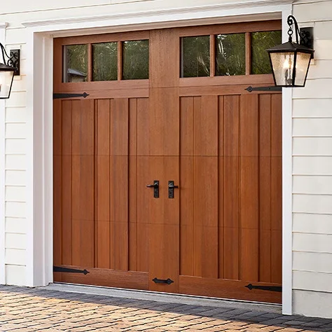 High quality best price Beautiful automatic garage door  wood garage door