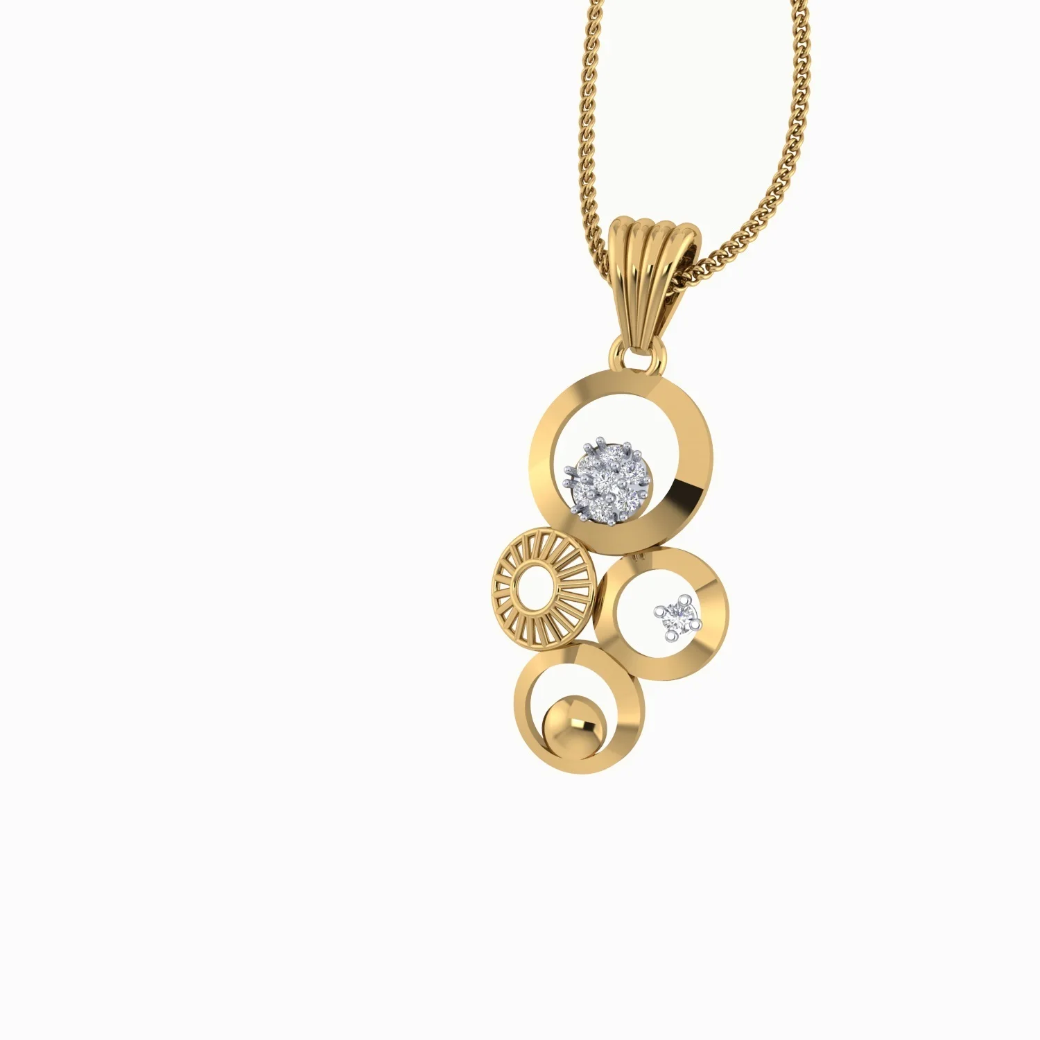 
Hot Sale Solid 18k Gold Genuine Flower Shape Pendants With Natural/CVD/HPHT/CAD/CZ/Moissanite Diamond & GIA, IGI Certificate 