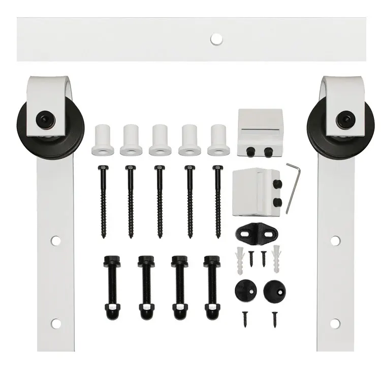 Heavy Duty Double Soft Close Ceiling Mount Bypass Sliding Barn Door Track Hardware