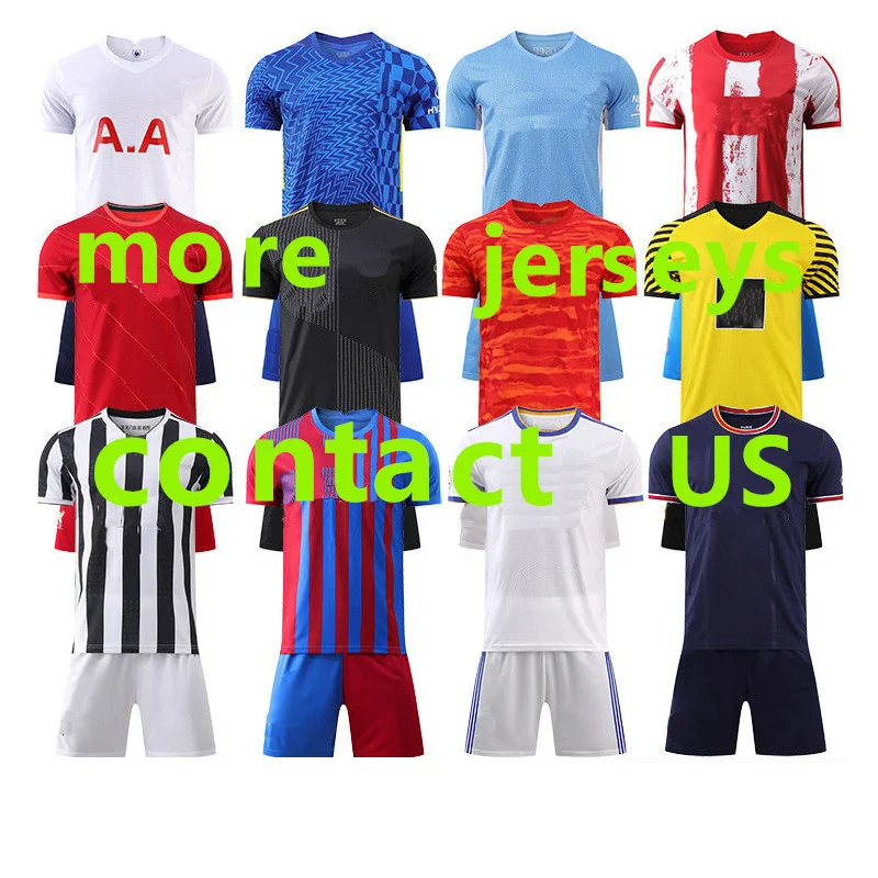 Man Original Thailand Football uniform sets t shirt + shorts 21-22 Club Utd Ronaldo Soccer Jersey