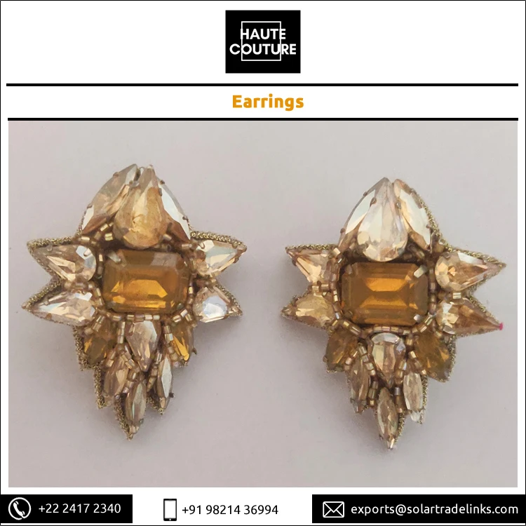 Женские Лучший Модный ручной вышивкой золотой опал прямоугольной формы Miyuki бусины праздничная одежда серьги-гвоздики