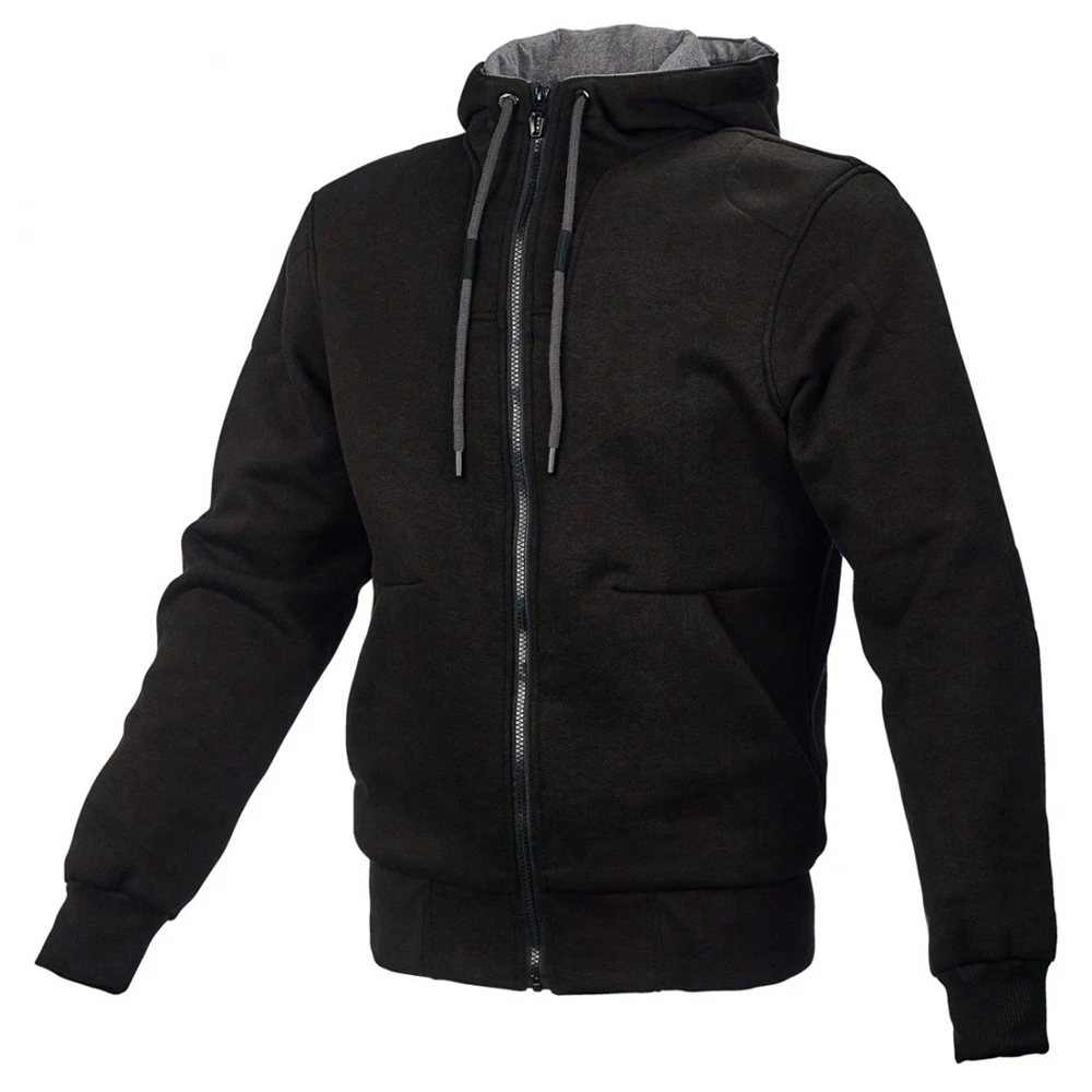 High collar motorbike protective hoodie with inside mesh, Best biker hoodies in European fit, Prime Protection