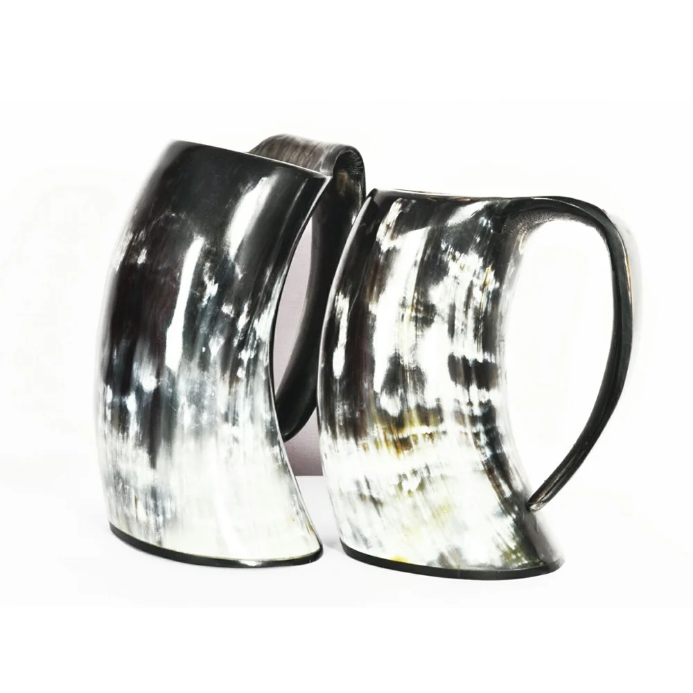 
DRINKING HORN VIKING WITH LEATHER HOLSTER 