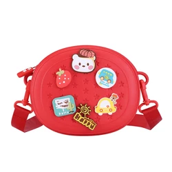 YUNTAB Kids Toddler Purse, with DIY Cartoon Buckles, Easy Clean Lightweight, Kindergarten Preschool Age 2 3 4 5 6 7 8