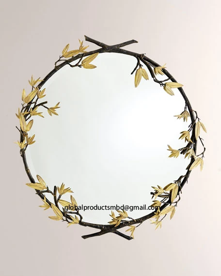 Modern Wall Mirror decor Metal Decorative Wall Art Hanging Circle Mirror for The Living Room Bathroom Bedroom and Entryway