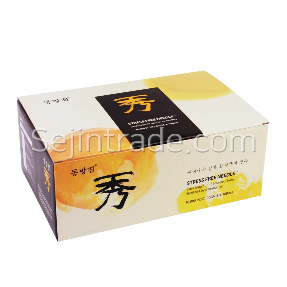 Dong Bang Acupuncture NEEDLE Pouch Package Acupuncture 25mm Handle Needles Special, Stainless Steel DB108A (1,000 PCS/BOX)