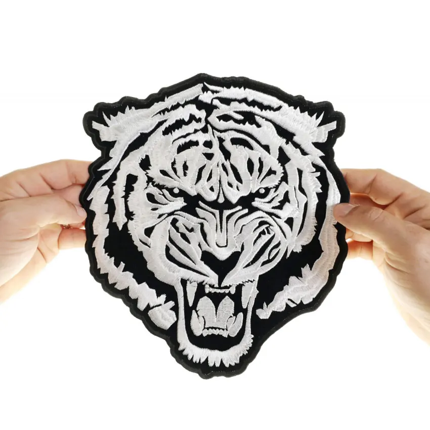 Аппликация для ремонта одежды с помощью утюга унисекс индивидуальная вышивка нашивки тигром