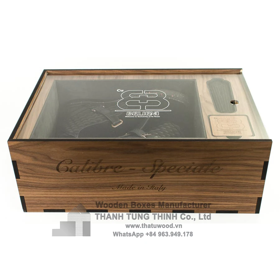 Экологичная деревянная коробка для обуви на заказ оптовой продажи WhatsApp + 84 963949178