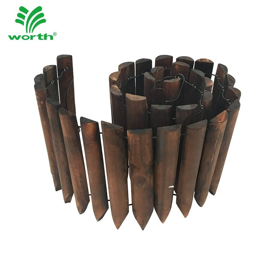 Wholesale High Quality 120CM Long 30CM Height Easily Assembled Outdoor Garden Home Wooden Garden Fencing Flower Fence