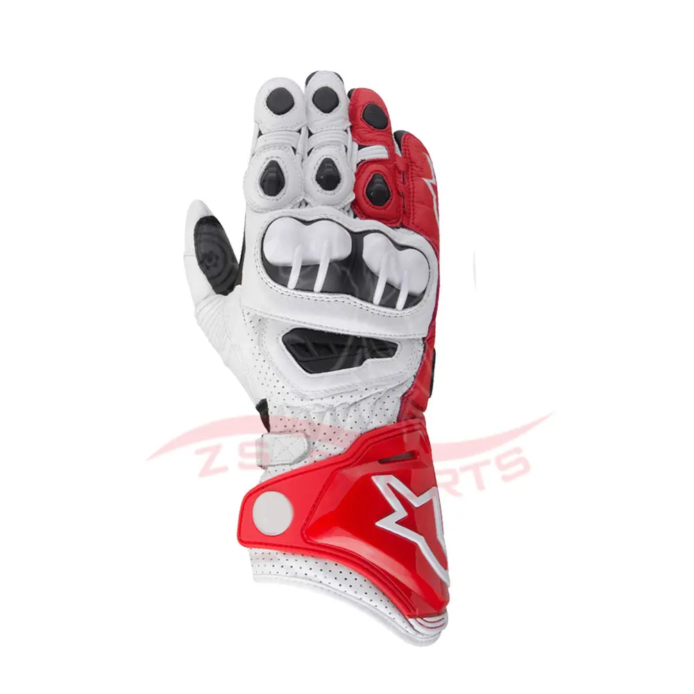 
High Quality Motorbike Leather Gloves With Custom Made Latest Design 