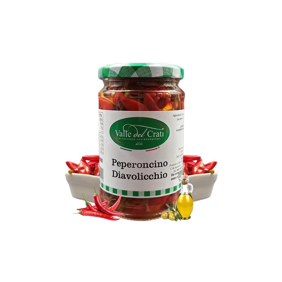 Chilli Diavolicchio | Calabrian red hot pepper in olive oil | | 290 gr