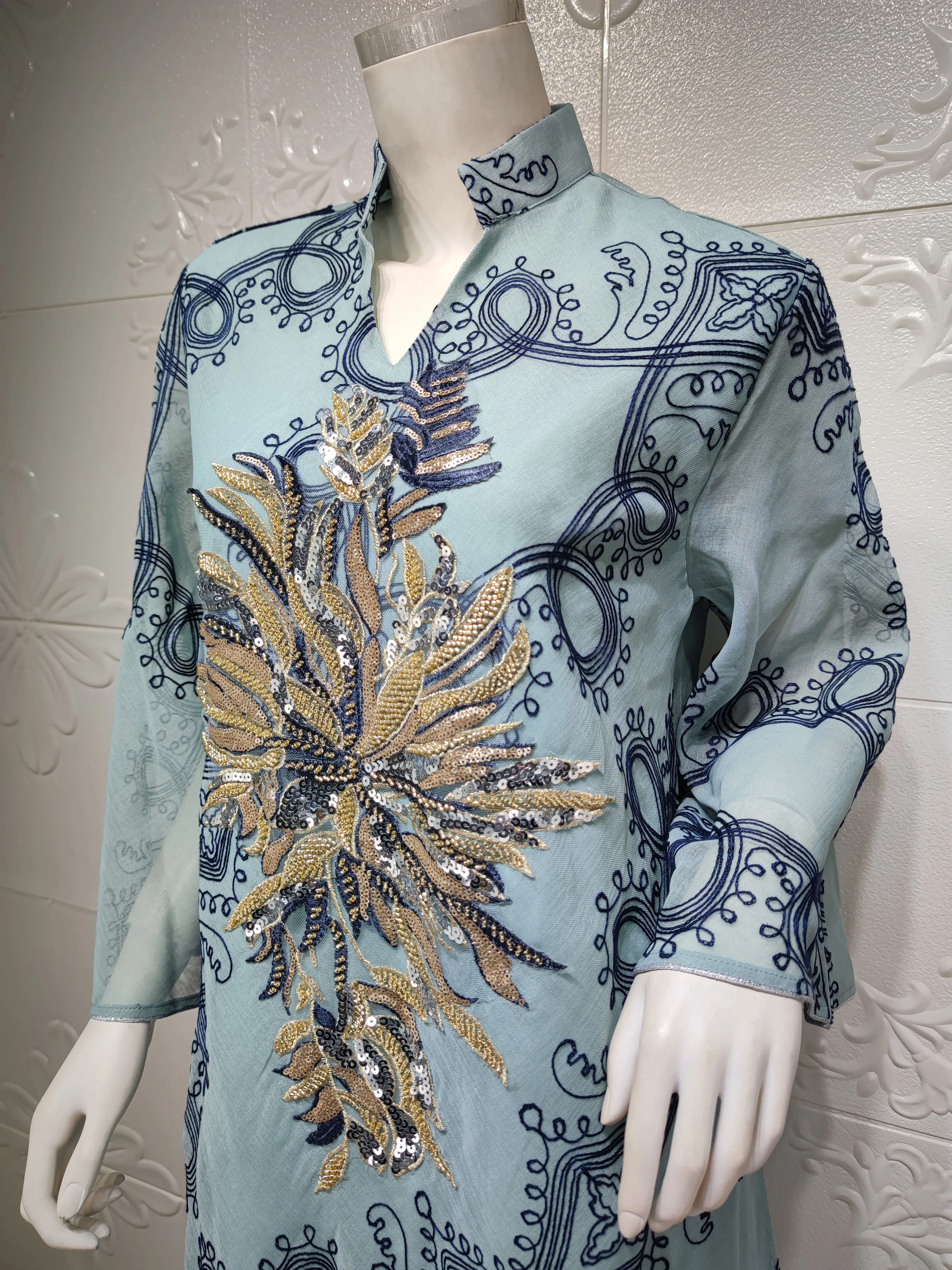 Dubai Dresses Floral Saree Islamic Clothing Saudi Abaya Wholesale Plus Size Women Islamic Clothing Ethnic Cloth For Indian Girls