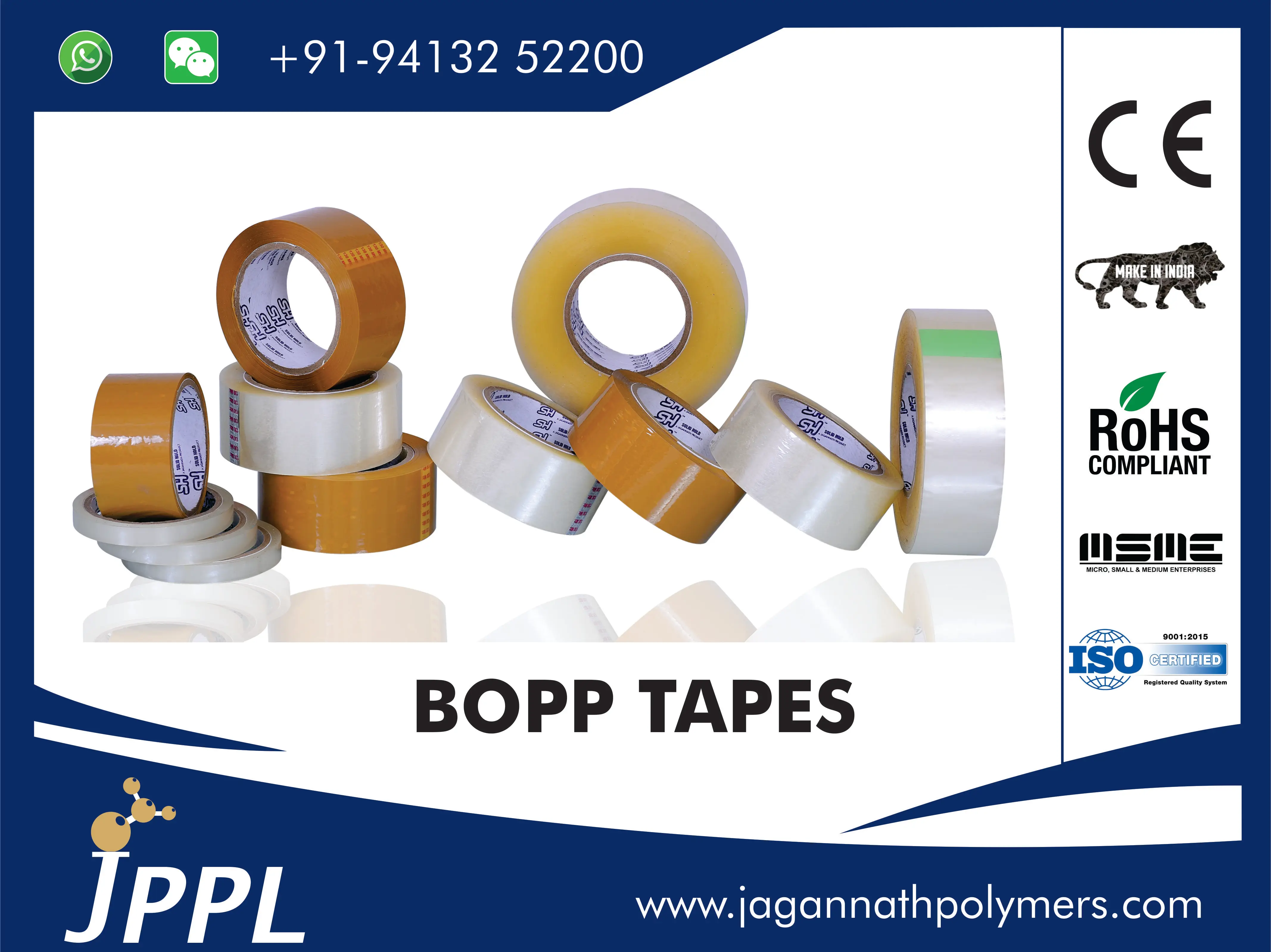 Top Sale Of 48mm 72mm Low price High Quality OEM Company Logo Bopp Indian Origin packaging Tape Buy At Best Price