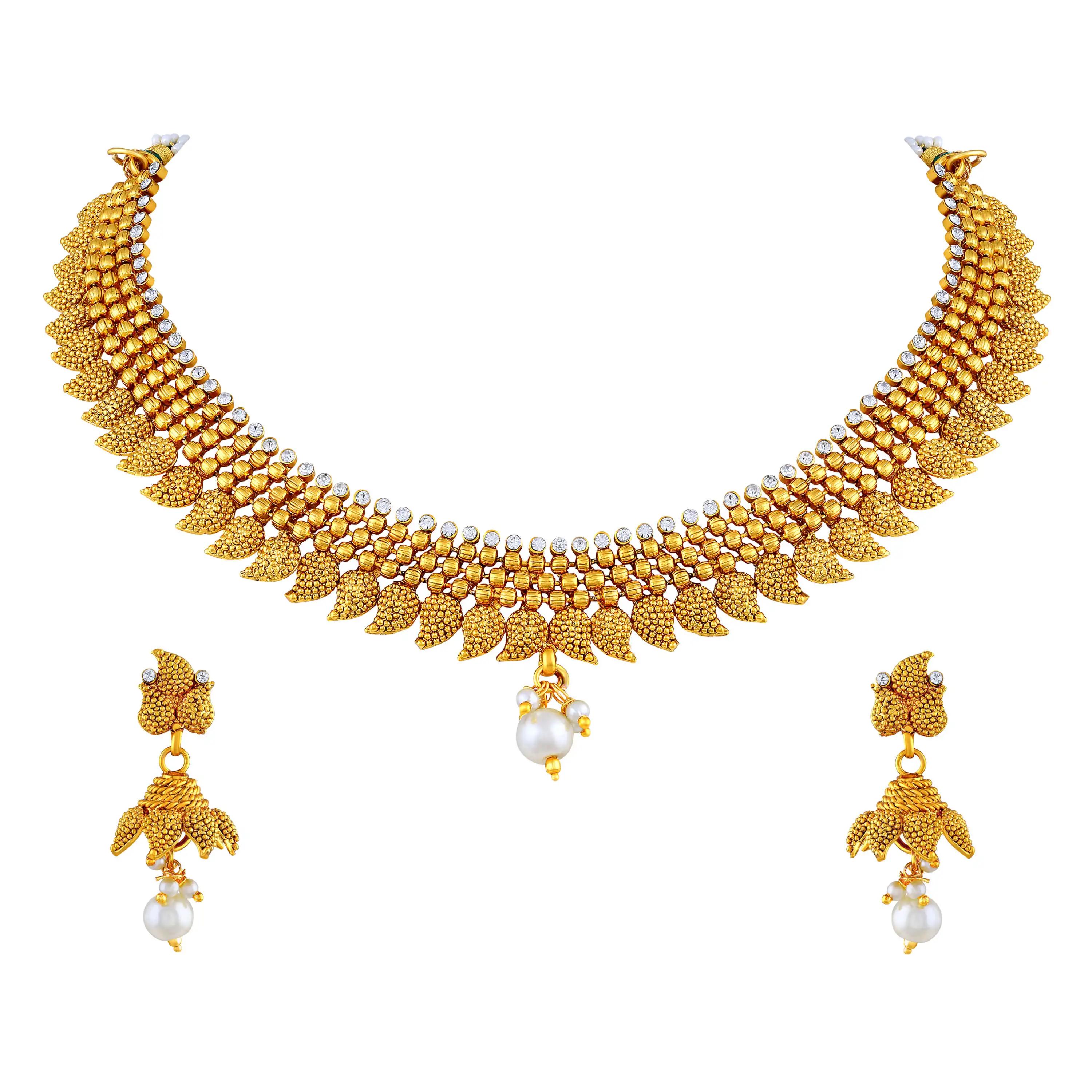 Laxmi Coin Traditional Gold Plated Choker Style  Jewellery Necklace Set For Women
