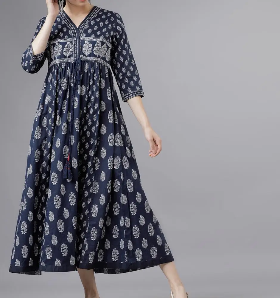Wholesale Women Lady Fashion Western Style Print Dress