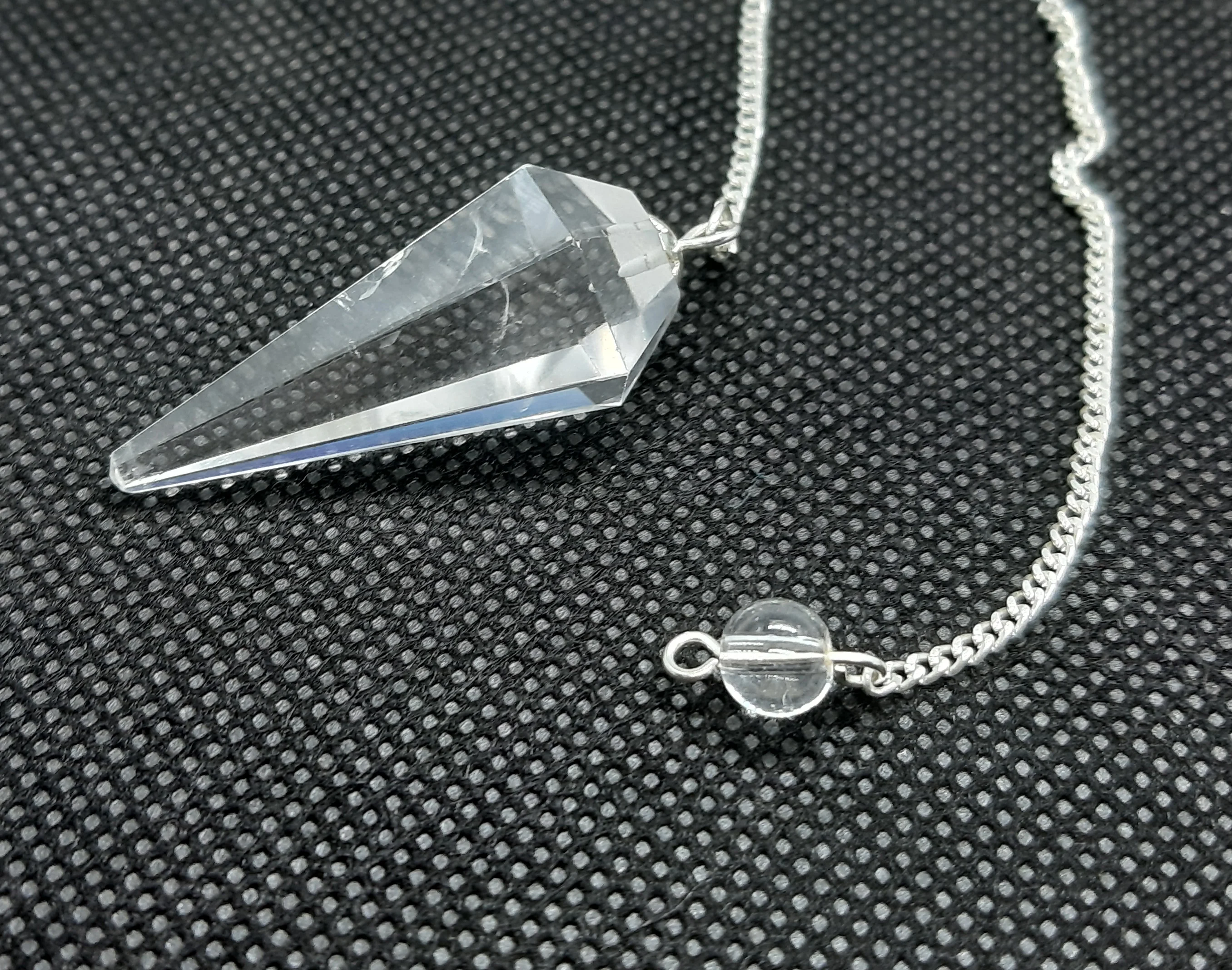 
Wholesale Natural Crystal Clear Quartz High quality Pendulums 6 Faceted pendulum for Healing and Gift 