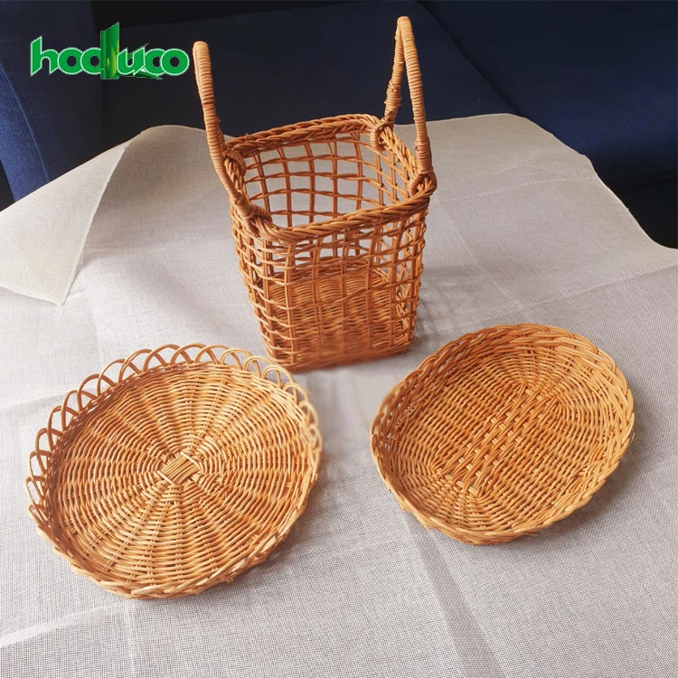 
Custom Production For Wholesale Price Natural Mini Rattan Wood Basket Round Supplier 