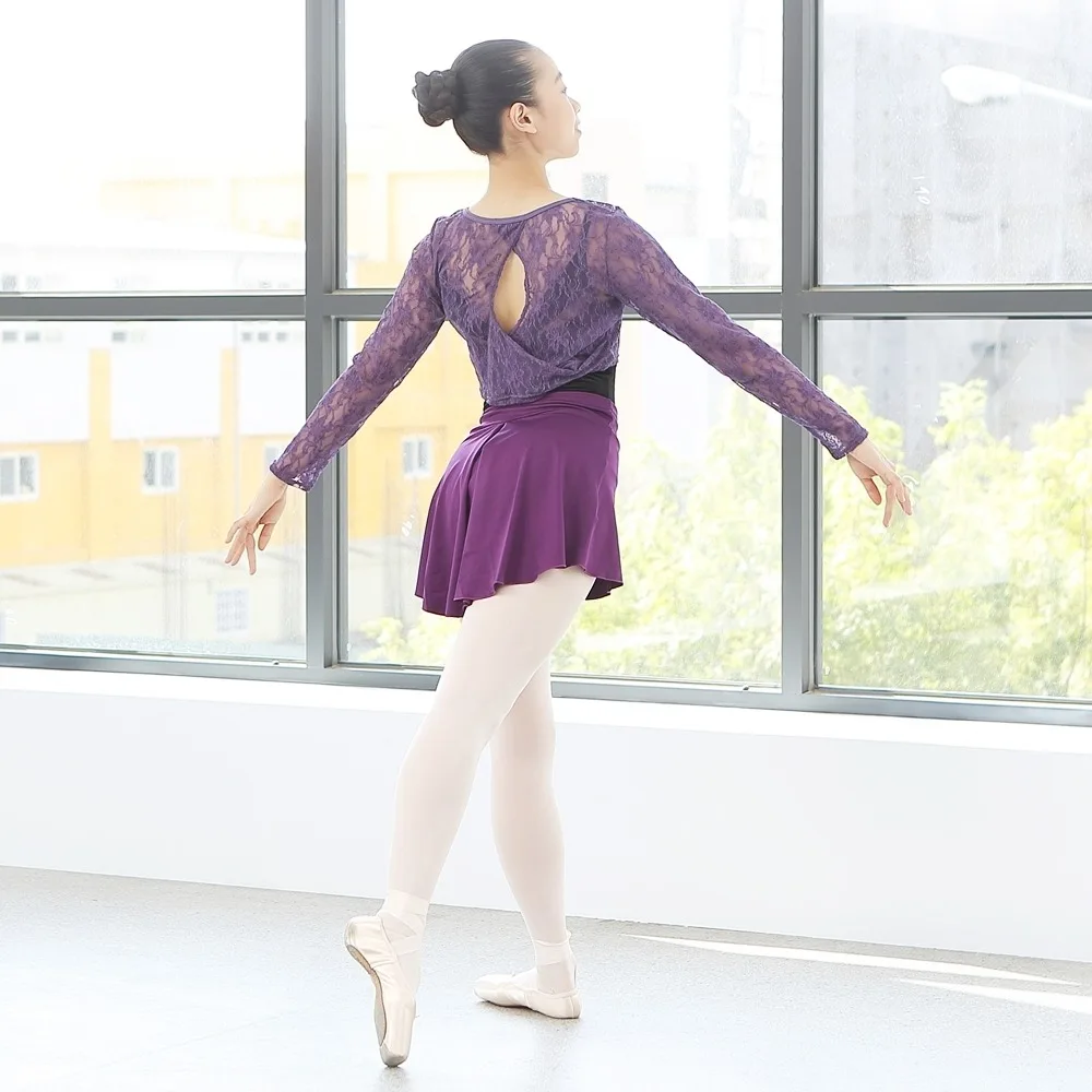 
Wholesale Dance Wear Ballet Lace Women Dance Tops Crop Top 