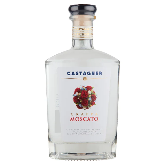 WHITE GRAPPA MOSCATO HIGH QUALITY PREMIUM MADE IN ITALY AROMATIC MARC 350 ML GLASS BOTTLE