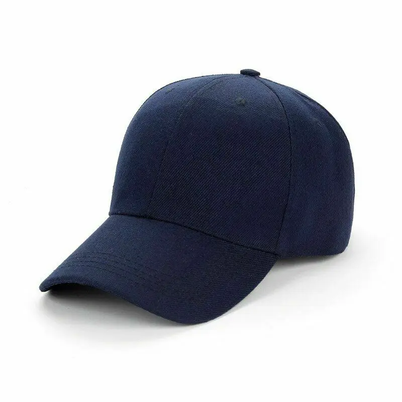 Adjustable Baseball Cap Blank Solid Strapback Golf Polo Unisex Sport Plain Hat
