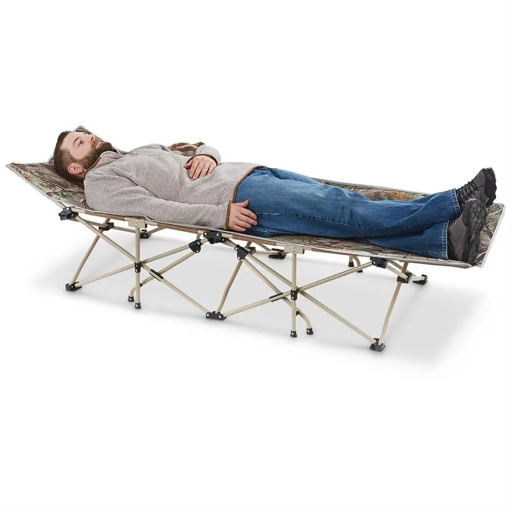 Wholesale cots durable steel folding bed outdoor camping bed