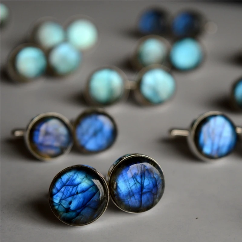 men gold color cufflinks labradorite perfume pendant prunes accessory cuflink men cufflinks with flag labradorite blue
