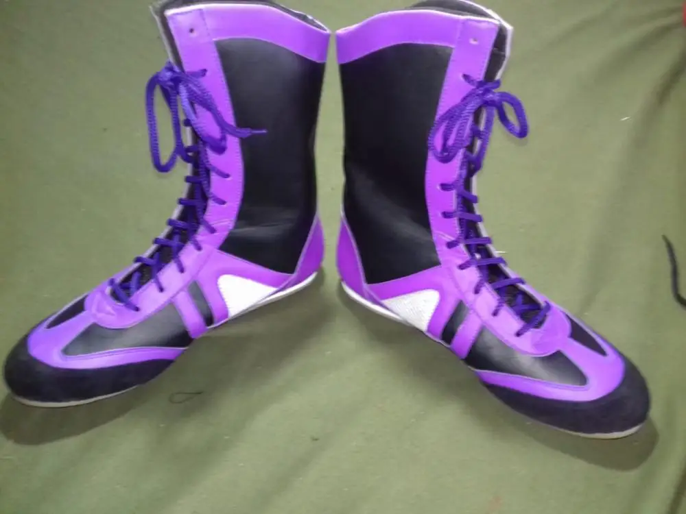 Direct Factory Custom Made Genuine Leather Boxing Shoes for Fitness Winter Season with Rubber Cotton Insole Custom Design