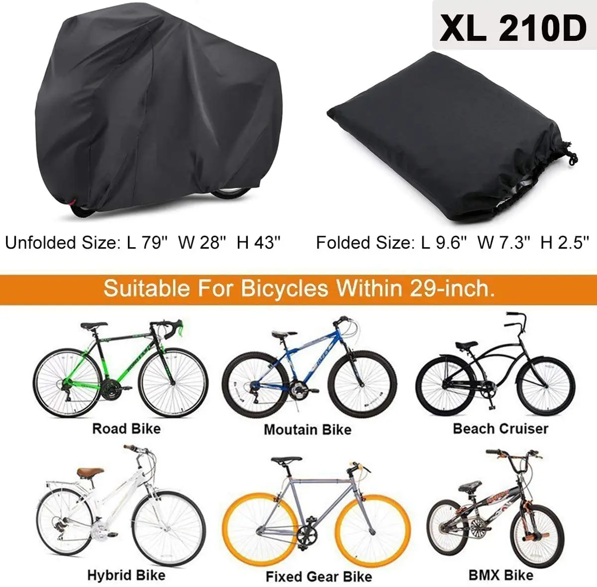 Custom Rain Sun UV Dust Wind Proof Oxford Fabric Outdoor Waterproof Motorcycle Bike Bicycle Cover for 2 or 3 Bikes