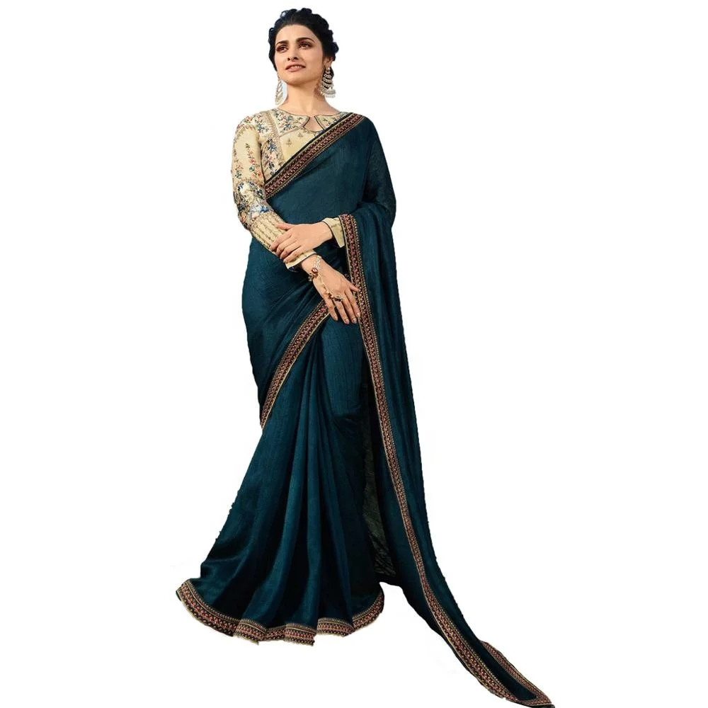 New latest casual wear designer saree with beautiful blouse piece indian women wear sari cheap low price wholesale surat (62010543446)