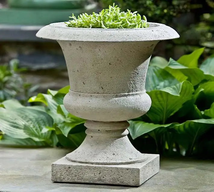Lime Stone Cement Concrete Flower Garden Pots Vase