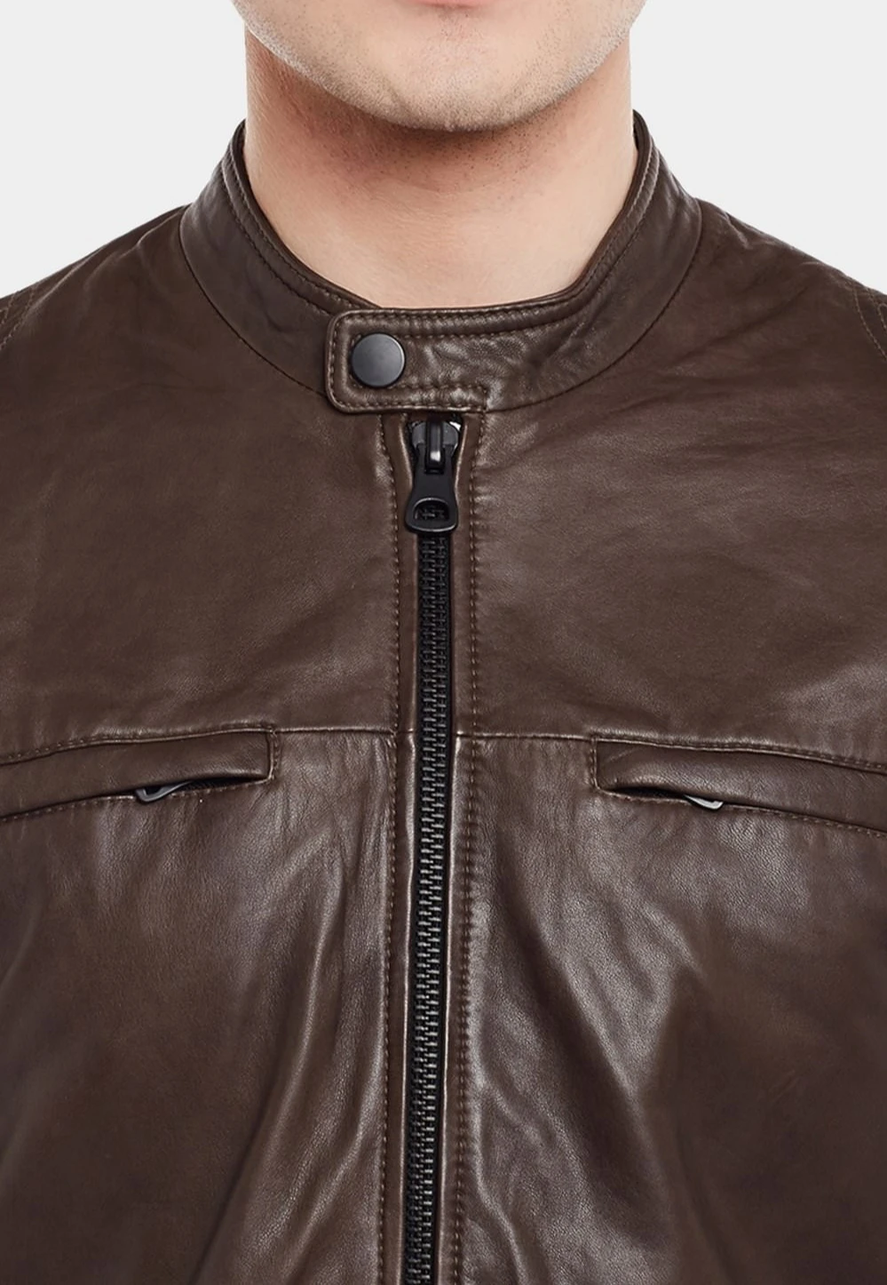 Mens Orignal Leather Jacket In Sheep Veg Alamo Article