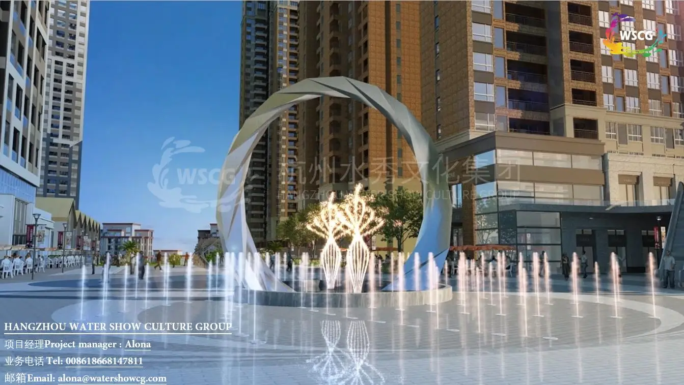 Garden Small Music Fountain Show with Arche