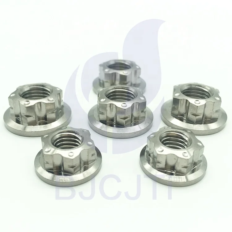 Заводская поставка M6 титановый сплав Фланцевая гайка для